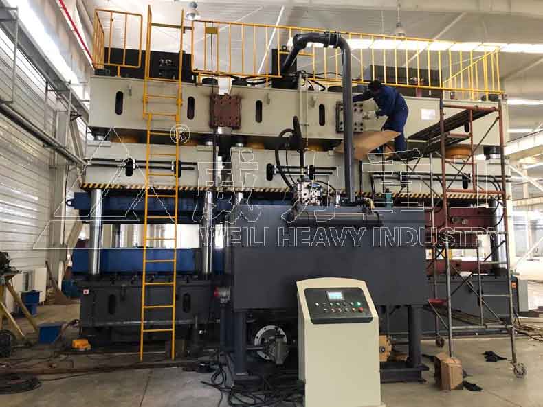 多缸聯(lián)動波形鋼腹板液壓機(jī)