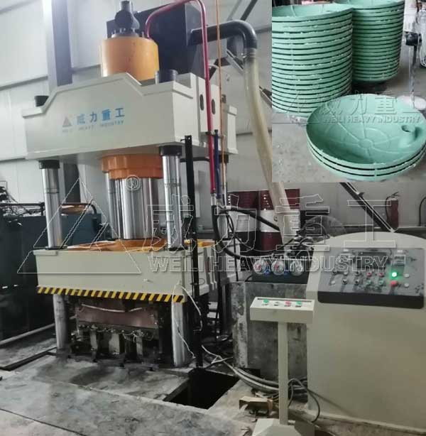 500噸四柱液壓機(jī)_玻璃鋼化糞池封頭模壓機(jī)